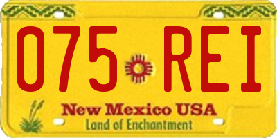 NM license plate 075REI