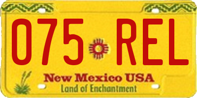 NM license plate 075REL