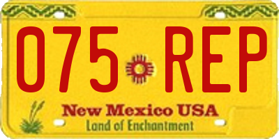 NM license plate 075REP