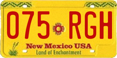 NM license plate 075RGH
