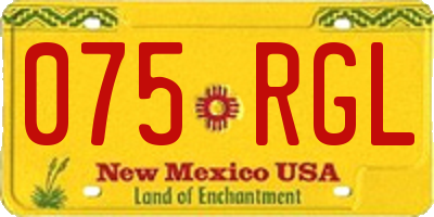 NM license plate 075RGL