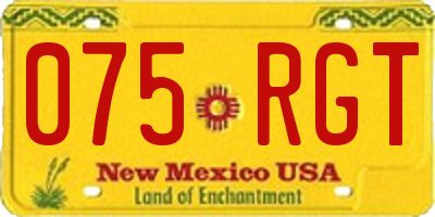 NM license plate 075RGT