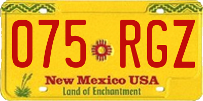 NM license plate 075RGZ