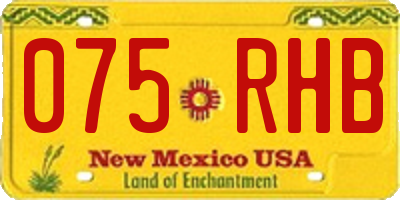 NM license plate 075RHB