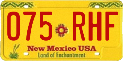 NM license plate 075RHF