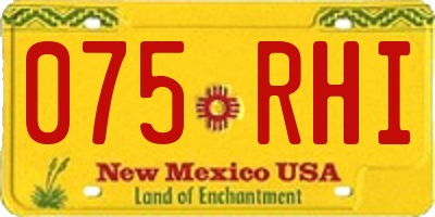 NM license plate 075RHI