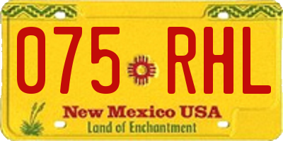 NM license plate 075RHL
