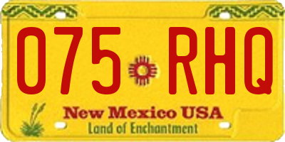 NM license plate 075RHQ