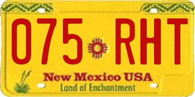 NM license plate 075RHT