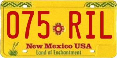 NM license plate 075RIL