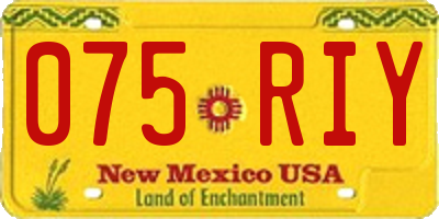 NM license plate 075RIY