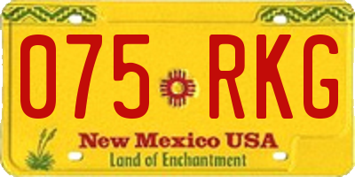 NM license plate 075RKG