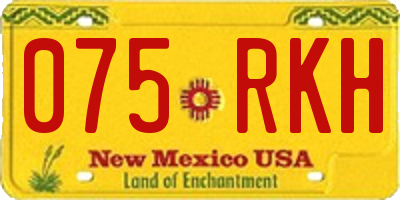 NM license plate 075RKH