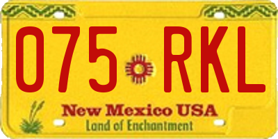NM license plate 075RKL