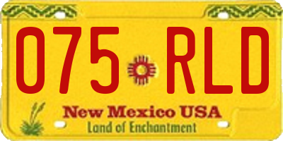 NM license plate 075RLD