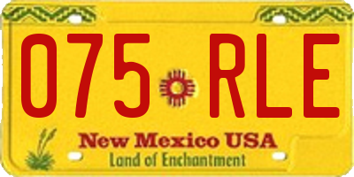 NM license plate 075RLE
