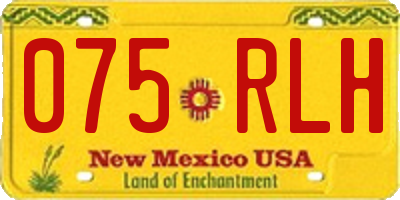 NM license plate 075RLH