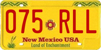 NM license plate 075RLL