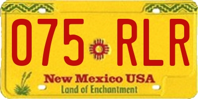 NM license plate 075RLR