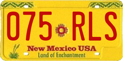NM license plate 075RLS
