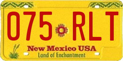 NM license plate 075RLT