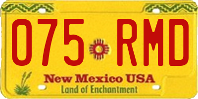 NM license plate 075RMD