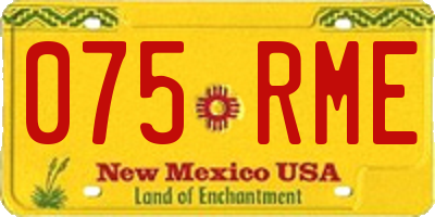 NM license plate 075RME