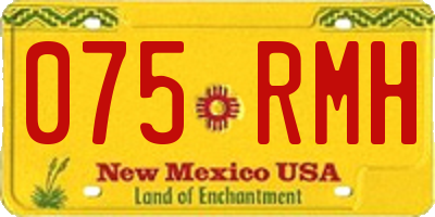 NM license plate 075RMH