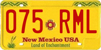 NM license plate 075RML