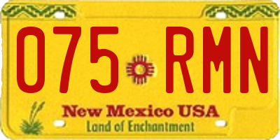 NM license plate 075RMN