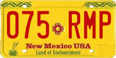 NM license plate 075RMP