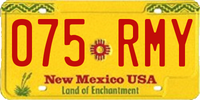 NM license plate 075RMY