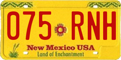 NM license plate 075RNH