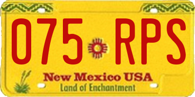 NM license plate 075RPS