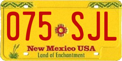 NM license plate 075SJL