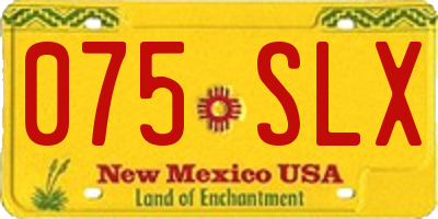 NM license plate 075SLX