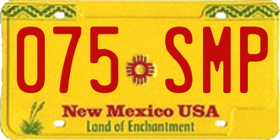 NM license plate 075SMP