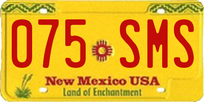NM license plate 075SMS