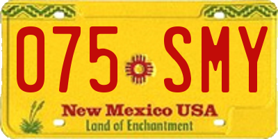 NM license plate 075SMY