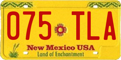 NM license plate 075TLA