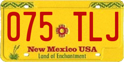 NM license plate 075TLJ