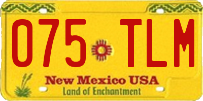 NM license plate 075TLM