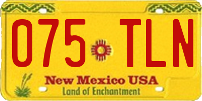 NM license plate 075TLN