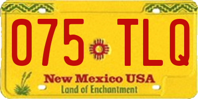 NM license plate 075TLQ