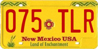 NM license plate 075TLR