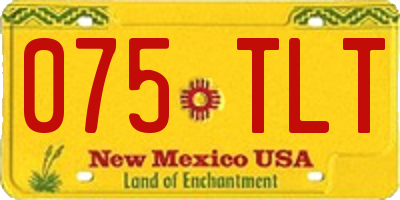 NM license plate 075TLT