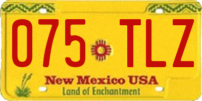 NM license plate 075TLZ