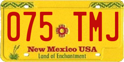 NM license plate 075TMJ