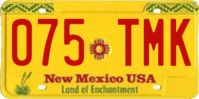 NM license plate 075TMK