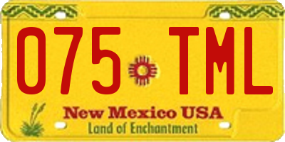 NM license plate 075TML